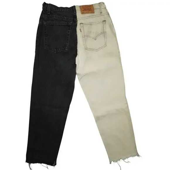 Vintage Levi’s 550 Made in USA Two-Tone|Relaxed Fit Tapered Leg | Y2K 90s 10 - Picture 5 of 7